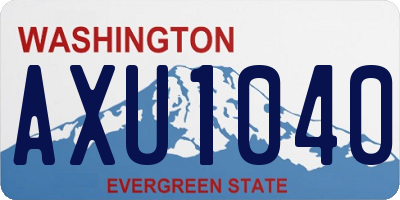 WA license plate AXU1040