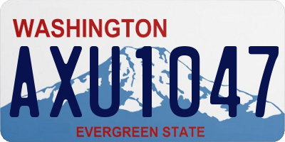 WA license plate AXU1047