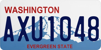 WA license plate AXU1048