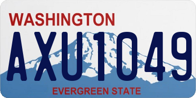 WA license plate AXU1049