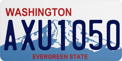 WA license plate AXU1050