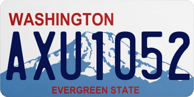 WA license plate AXU1052