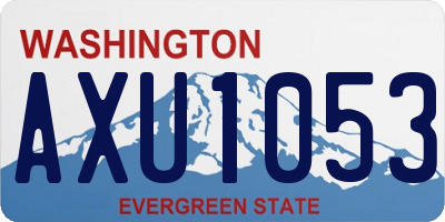 WA license plate AXU1053