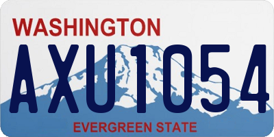 WA license plate AXU1054