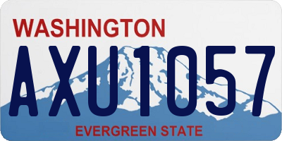 WA license plate AXU1057