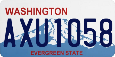 WA license plate AXU1058