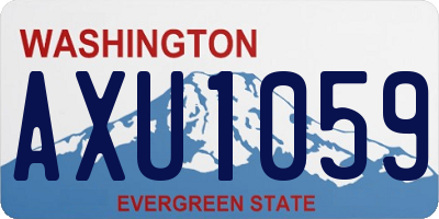 WA license plate AXU1059
