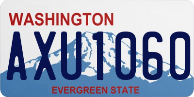 WA license plate AXU1060