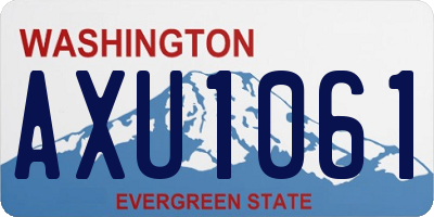 WA license plate AXU1061