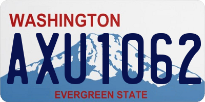 WA license plate AXU1062