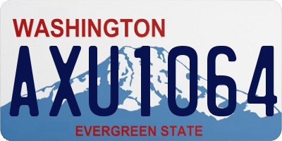 WA license plate AXU1064