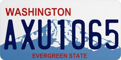 WA license plate AXU1065