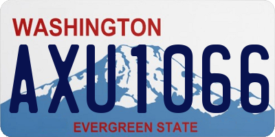 WA license plate AXU1066