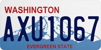 WA license plate AXU1067