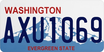 WA license plate AXU1069