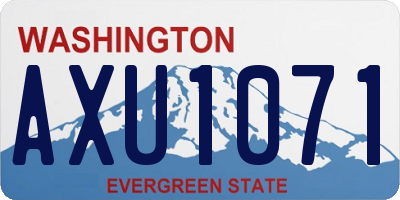WA license plate AXU1071