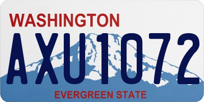 WA license plate AXU1072