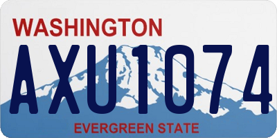 WA license plate AXU1074