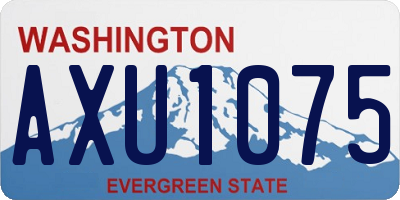 WA license plate AXU1075