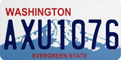 WA license plate AXU1076