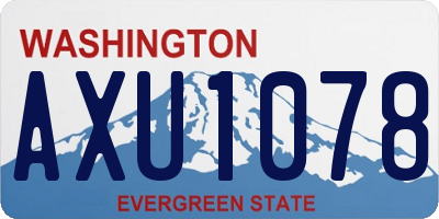 WA license plate AXU1078