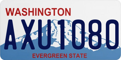 WA license plate AXU1080