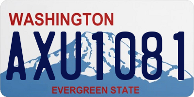 WA license plate AXU1081
