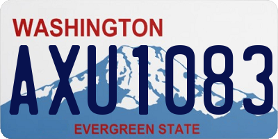 WA license plate AXU1083