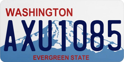 WA license plate AXU1085