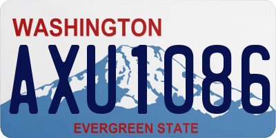 WA license plate AXU1086