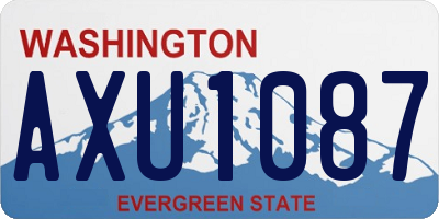 WA license plate AXU1087
