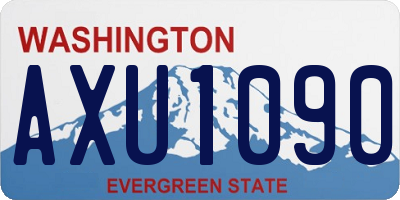 WA license plate AXU1090