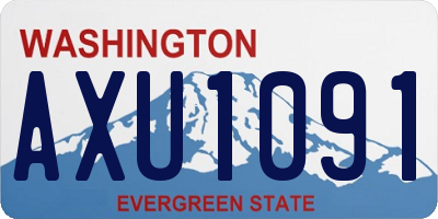 WA license plate AXU1091