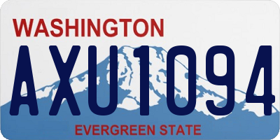 WA license plate AXU1094