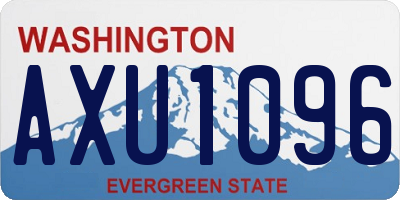 WA license plate AXU1096