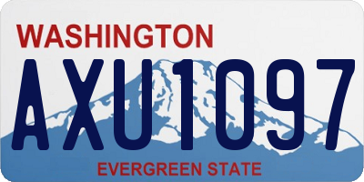 WA license plate AXU1097