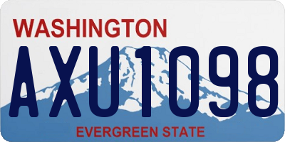 WA license plate AXU1098