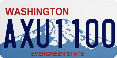 WA license plate AXU1100