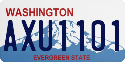 WA license plate AXU1101