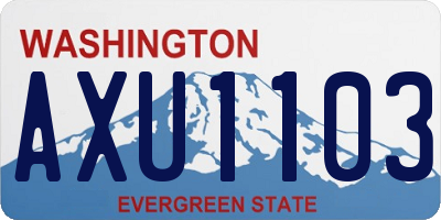 WA license plate AXU1103