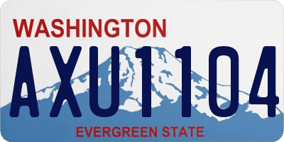 WA license plate AXU1104