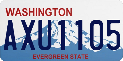 WA license plate AXU1105