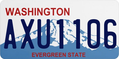 WA license plate AXU1106