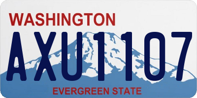 WA license plate AXU1107