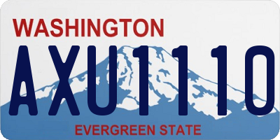 WA license plate AXU1110