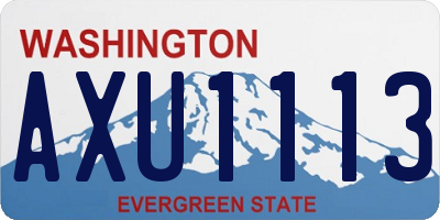 WA license plate AXU1113