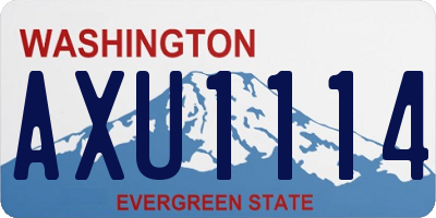WA license plate AXU1114