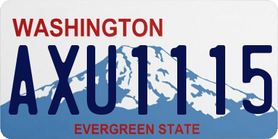 WA license plate AXU1115