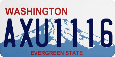 WA license plate AXU1116