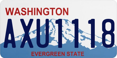 WA license plate AXU1118
